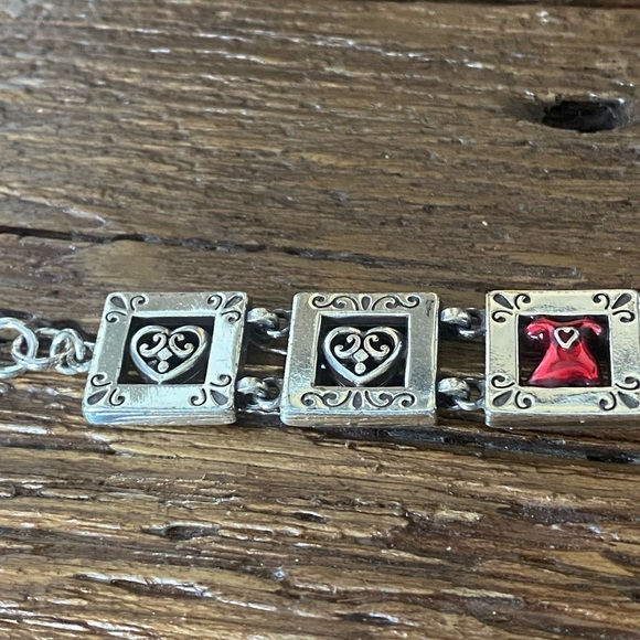 Brighton Inspirational “Red Dress” Reversible Silver Bracelet - Picture 11 of 12